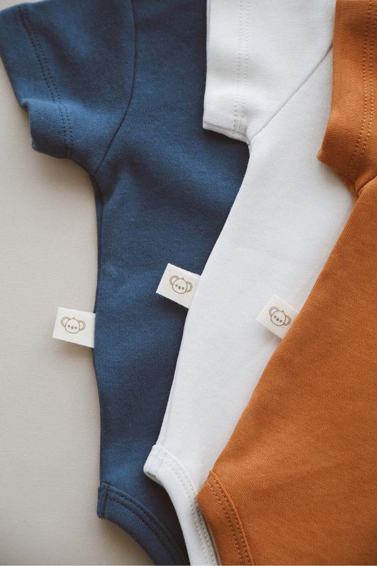 OhlalaKoala 3lü Nakışlı Çıt Çıtlı Kısa Kollu Body Zıbın Model 4 fotoğrafı 4 (önizleme)