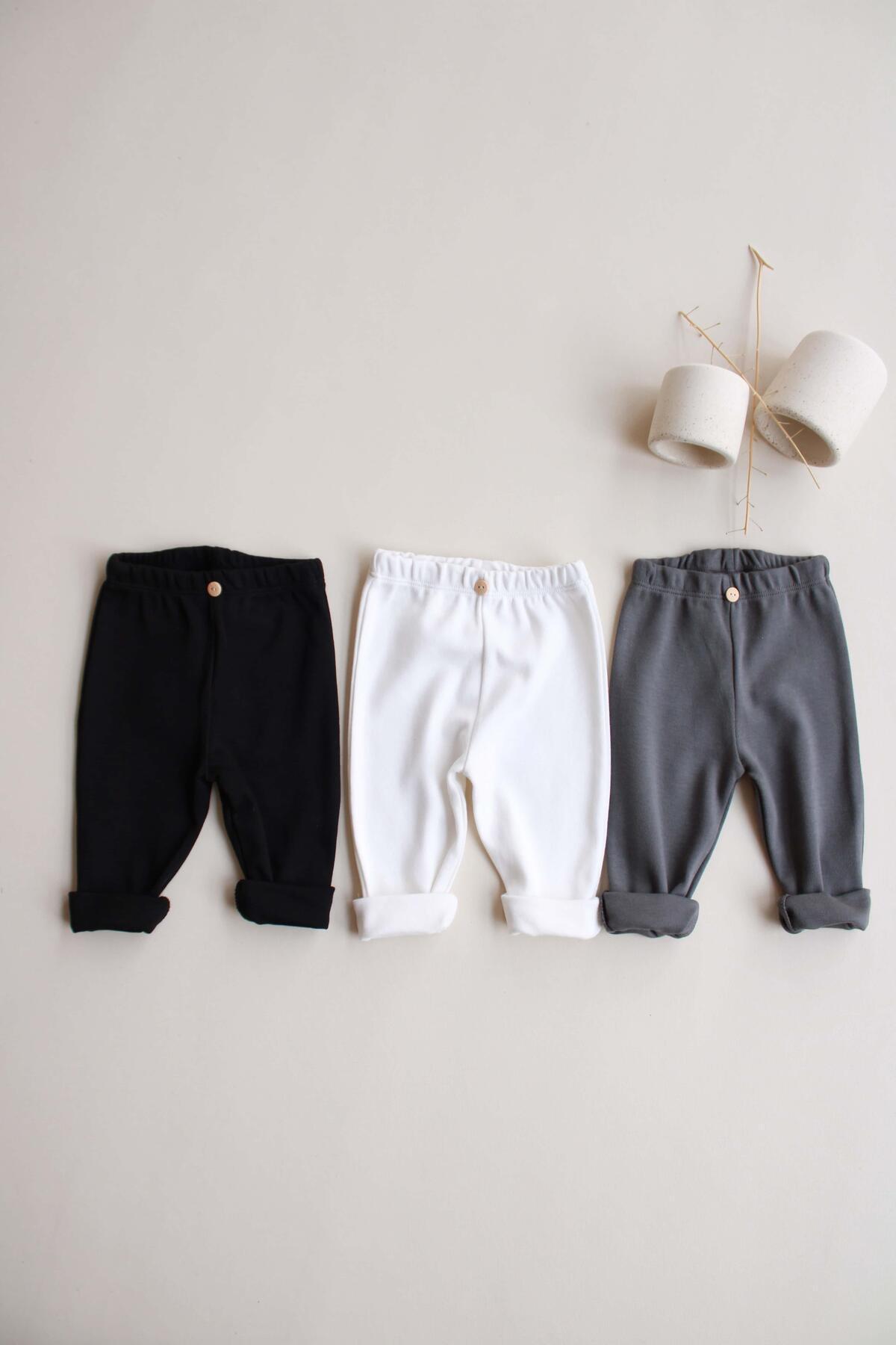 3pcs Combed Cotton Baby Tights Model 7