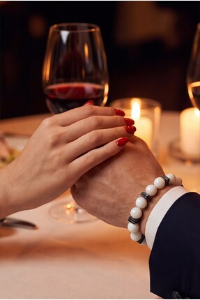 FerizZ Selenit Doğal Taş Erkek Bileklik EBLK-482