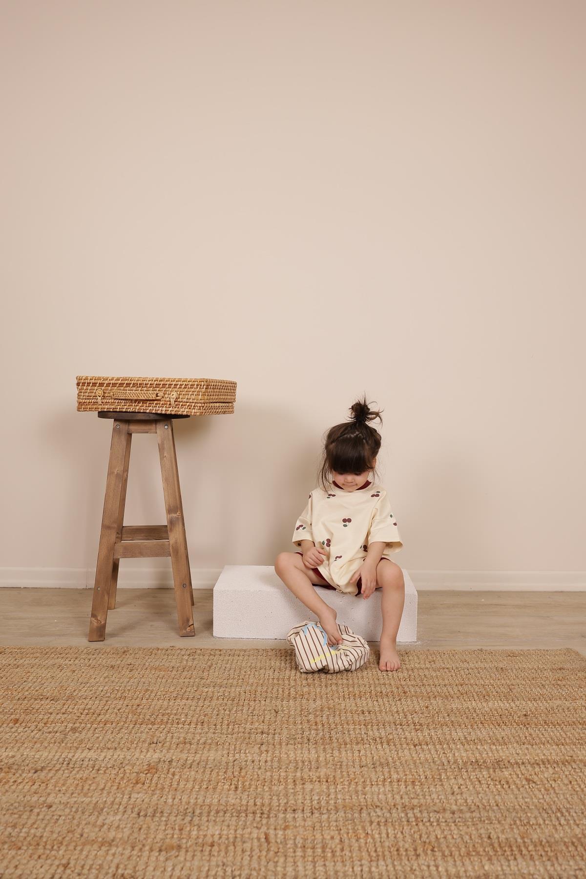 Oh La La Koala For Little Ones Kiraz Baskılı Oversize Tulum fotoğrafı 6 (önizleme)