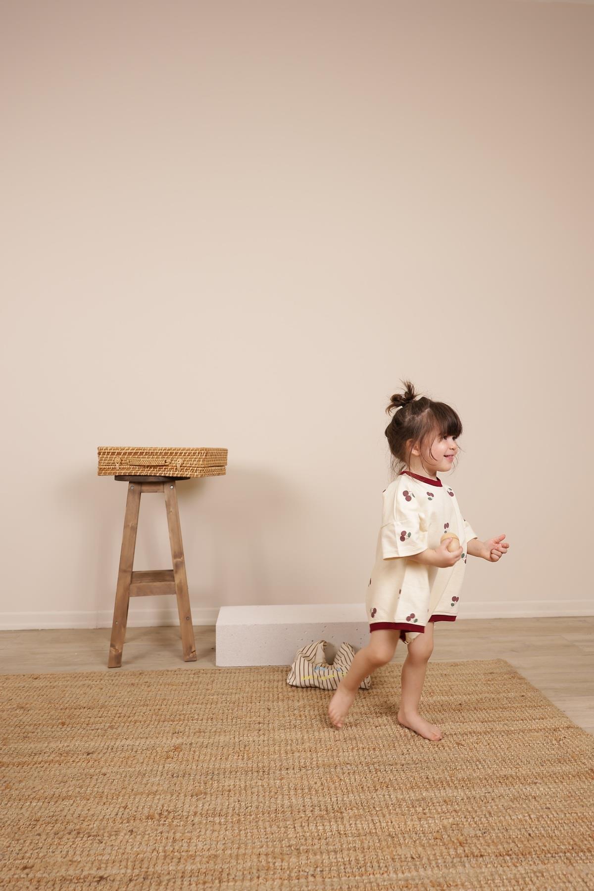 Oh La La Koala For Little Ones Kiraz Baskılı Oversize Tulum fotoğrafı 5 (önizleme)