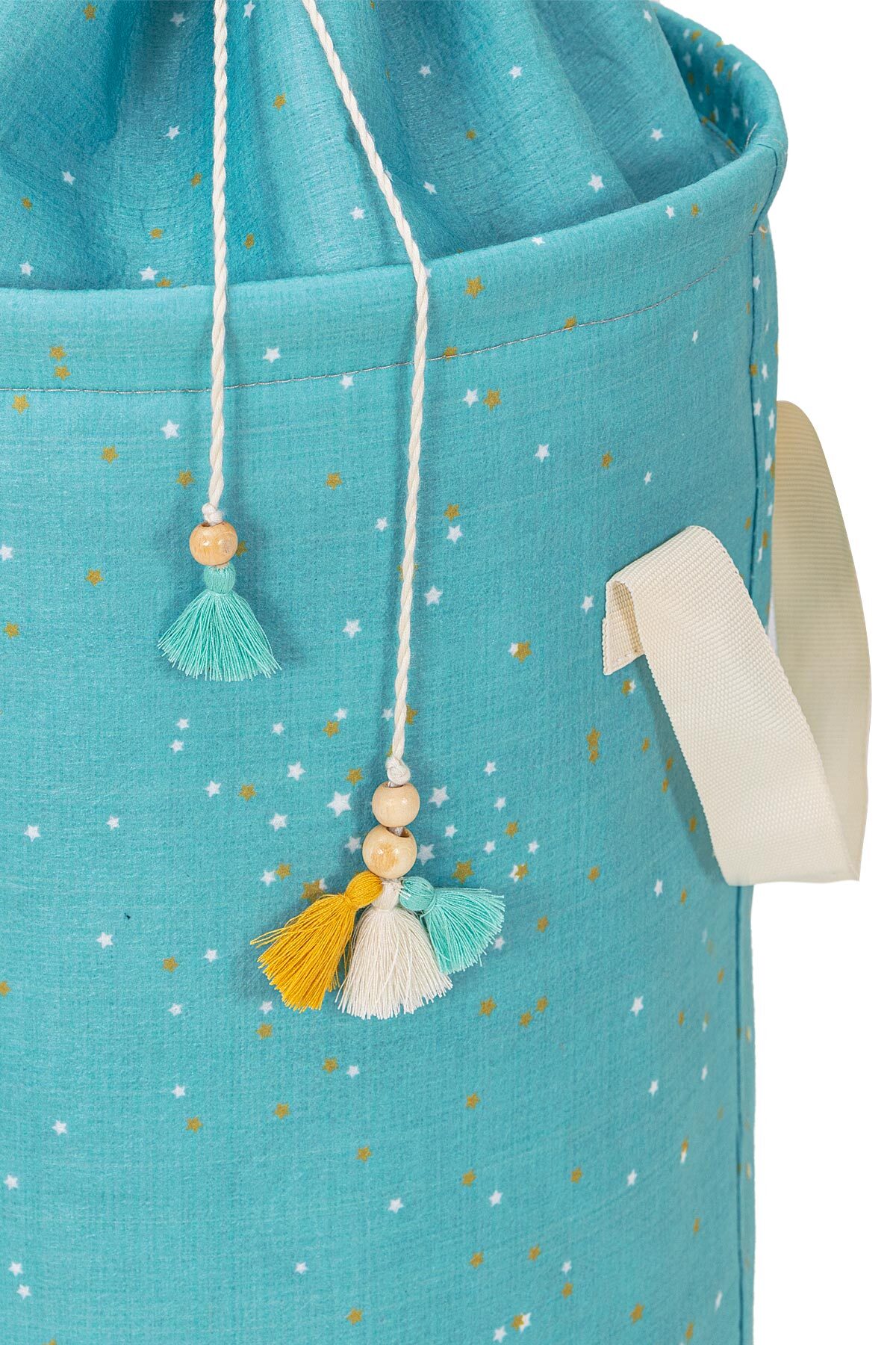 ALAS Bebek Mavi Yuvarlak Torbalı Oyuncak-Kirli Çamaşır Sepeti fotoğrafı 3 (önizleme)