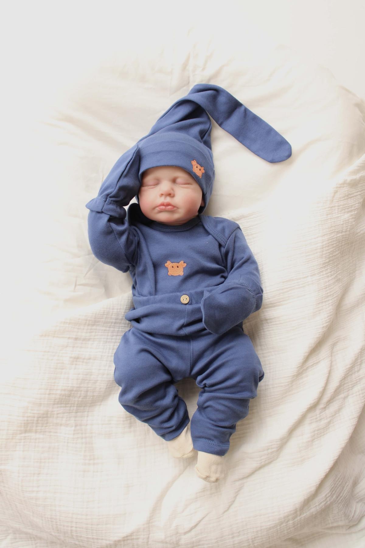 OhlalaKoala Yengeç Nakışlı 5li Uzun Kollu Yenidoğan Set (0-3 Ay) fotoğrafı 5 (önizleme)