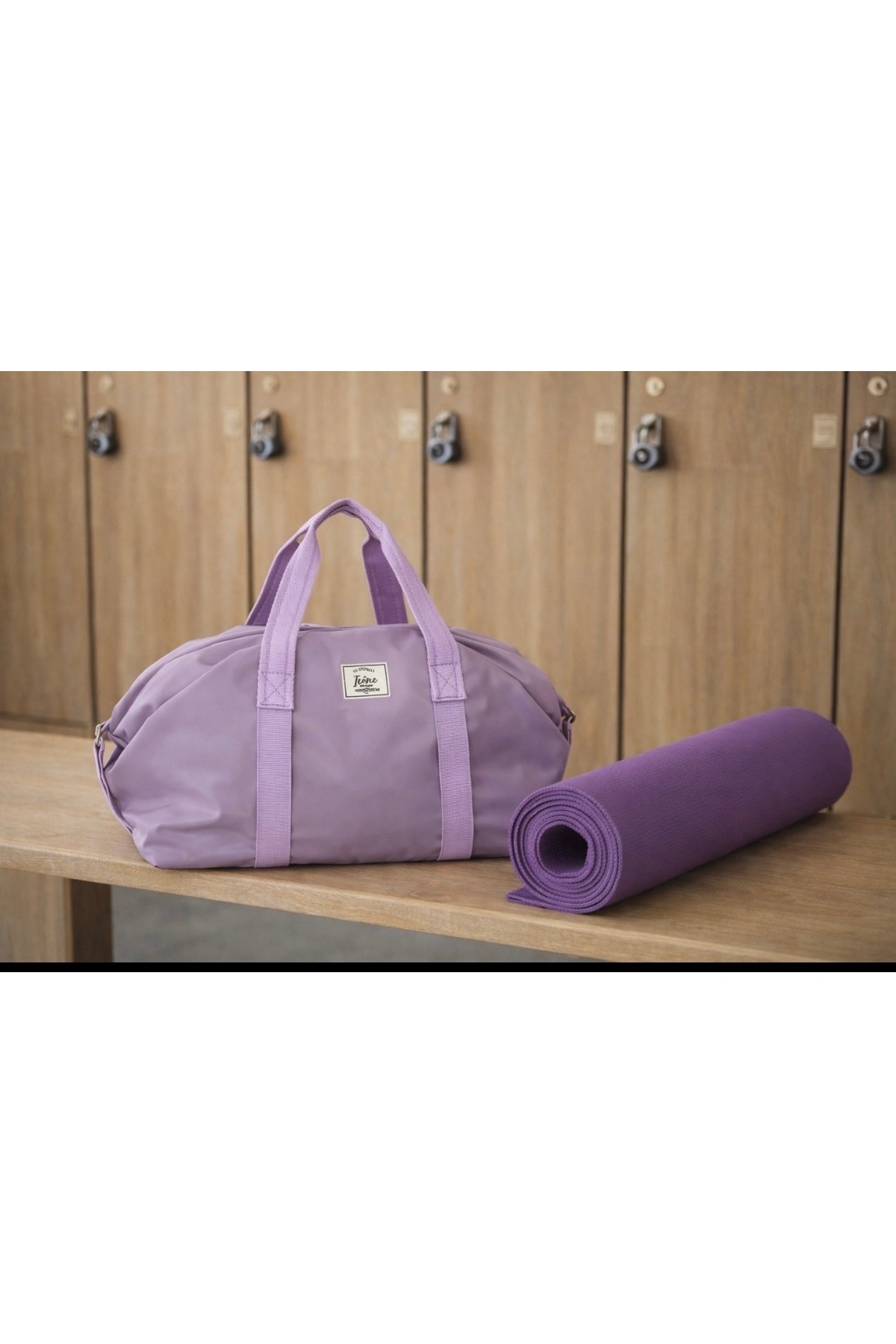 ليلك آيكون مات - حقيبة رياضية لليوجا والبيلاتس بسح...