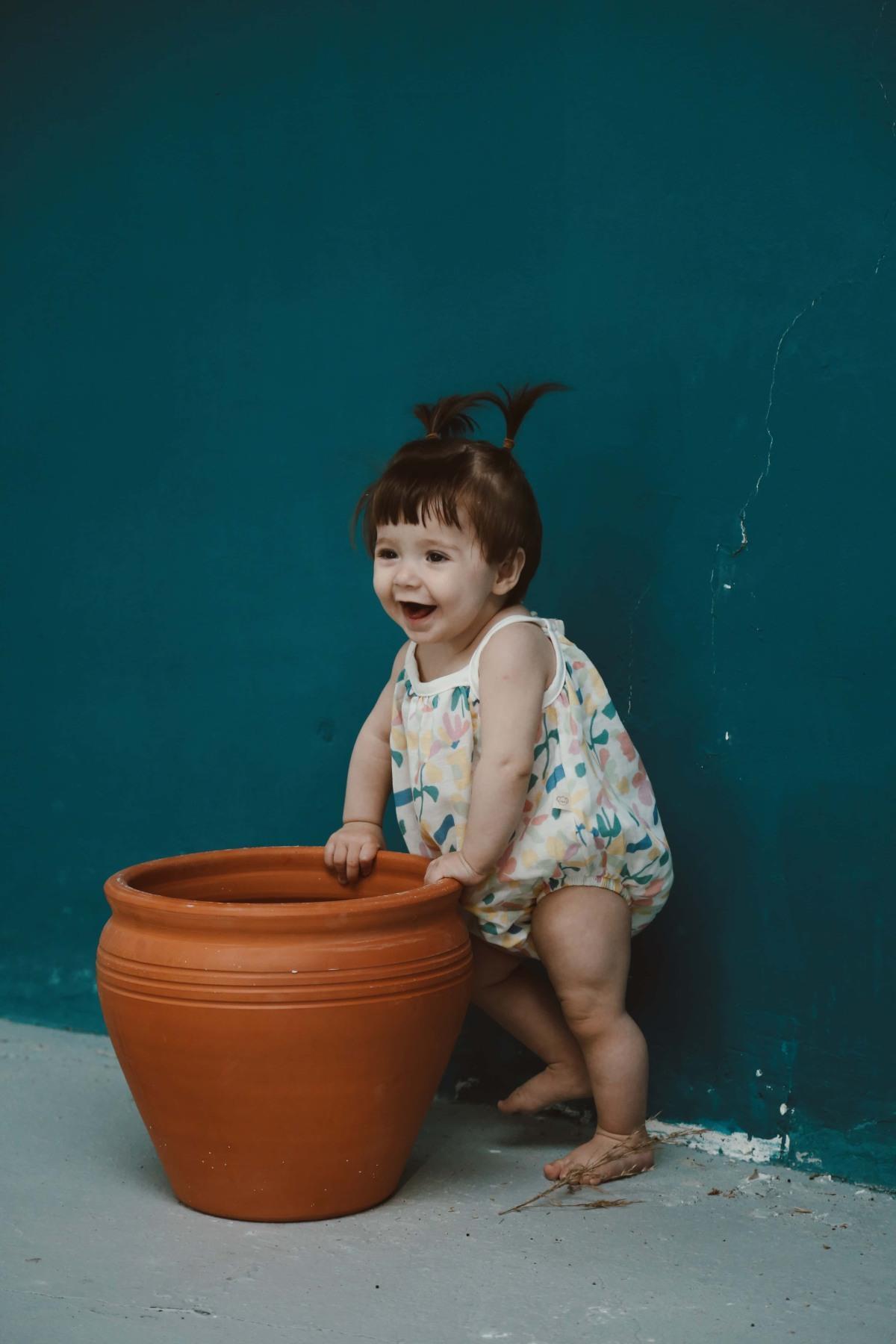 OhlalaKoala Renkli Baskılı Bebek İp Askılı Tulum fotoğrafı 2 (önizleme)