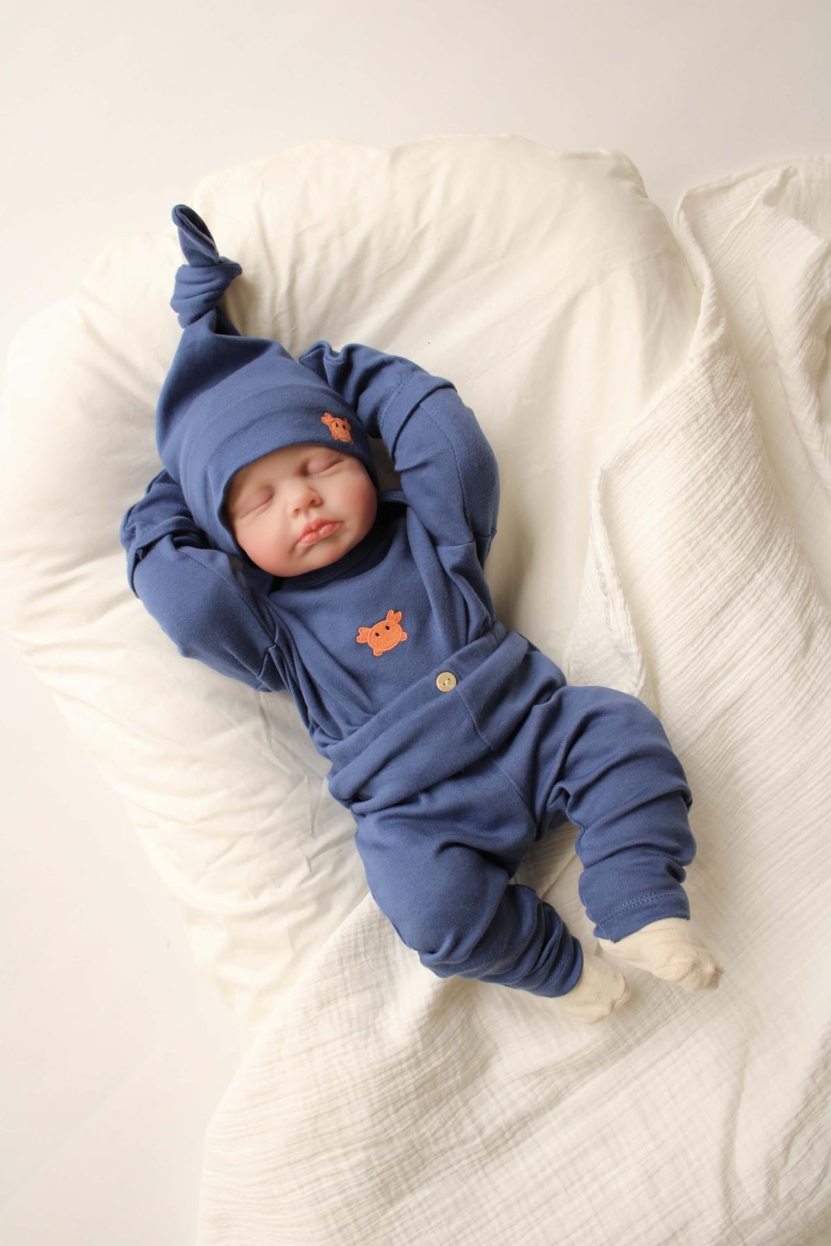 OhlalaKoala Yengeç Nakışlı 5li Uzun Kollu Yenidoğan Set (0-3 Ay) fotoğrafı 3 (önizleme)