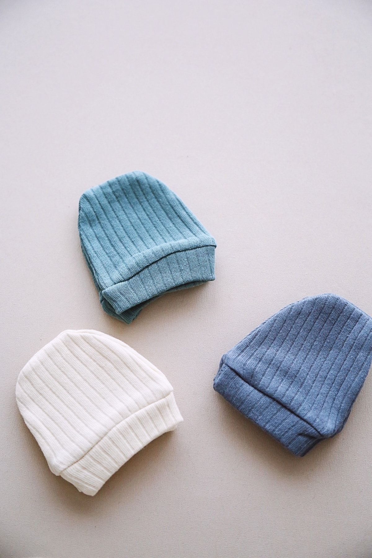 OhlalaKoala 3lü İndigo-Krem-Yeşil Yenidoğan Eldiven Set Model 2 fotoğrafı 3 (önizleme)