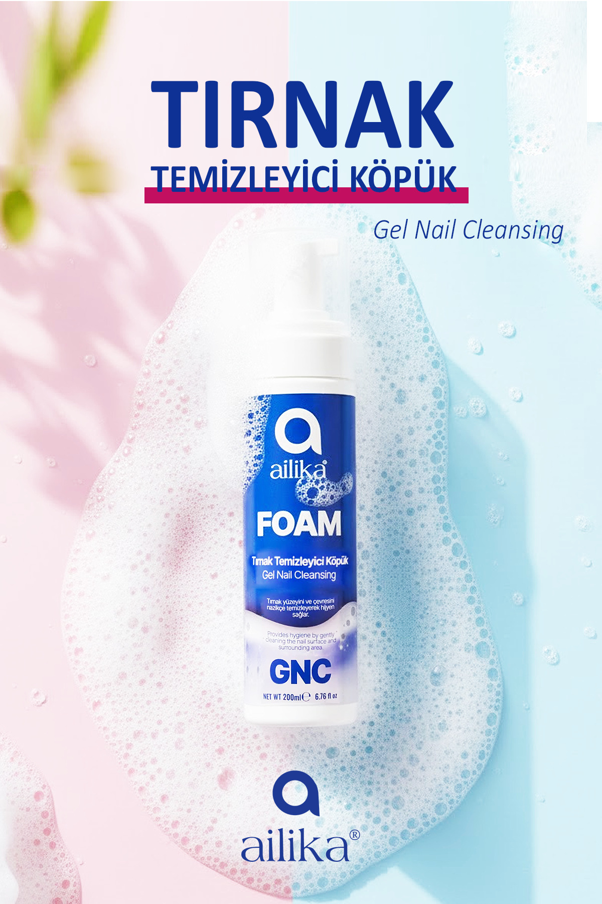 Protez Tırnak Temizleme Manikür Köpüğü Foam 200ml — سفید AilikaFOAM — تصویر 2 از 5
