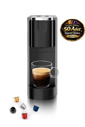 Omnex Ox-Pro Espresso Kapsül Kahve Makinesi – 20 Bar Basınç, Gri