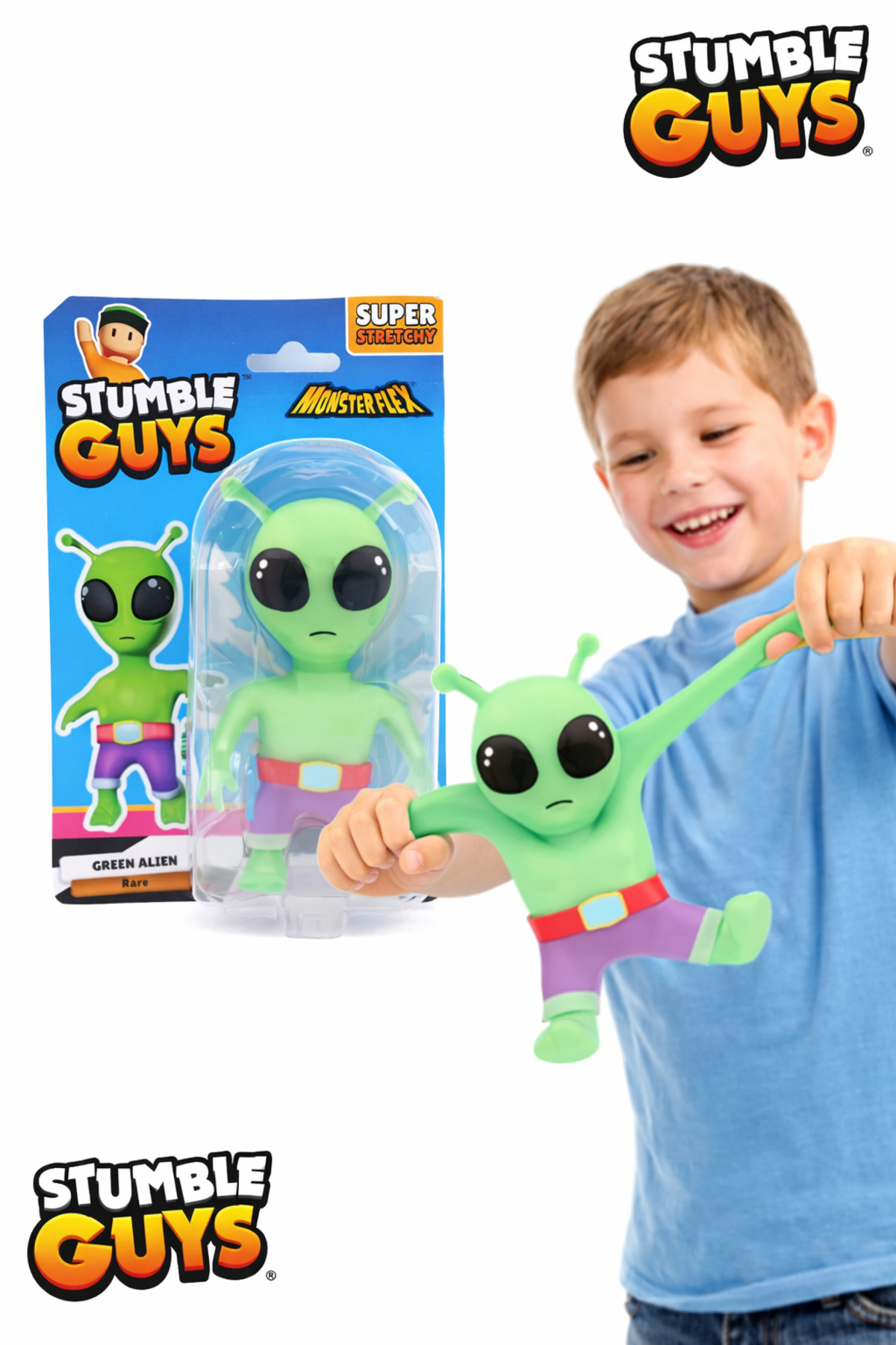 TOYFEST Green Alien I Stumble Guys MonsterFlex Seri 2 12 cm Esnek