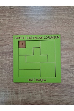 YILDIZ HOBİM Ahşap Zeka Oyunu Renkli Sayı Bulmacası