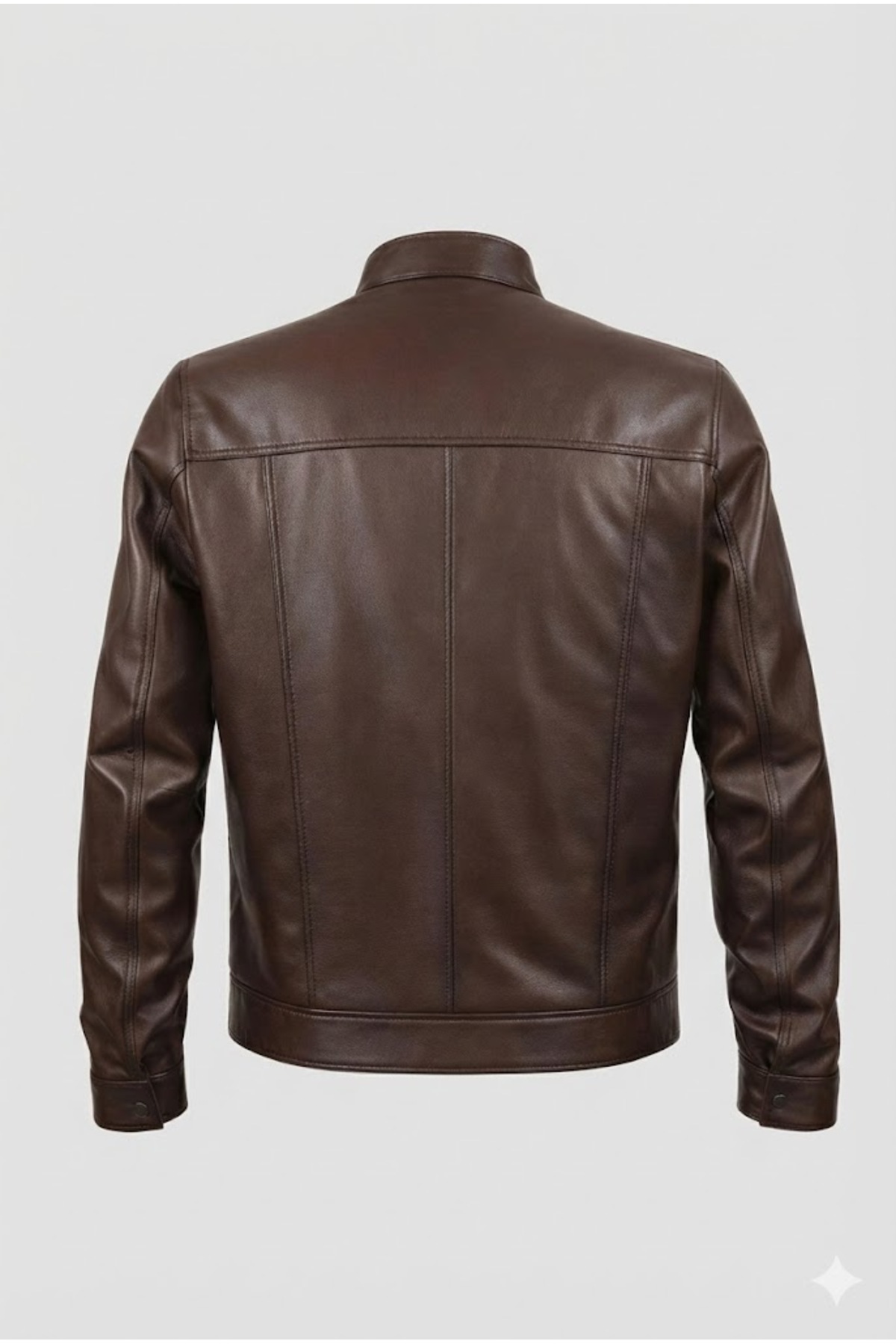 Verra  Hakiki Kuzu Derisi Kahverengi Hakim Yaka Erkek Deri Mont Ceket - Görsel 3