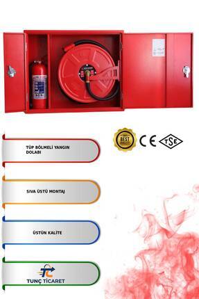 TUNÇ ONLİNE TUNÇ TİCARET 1” Tek Saç Kapak 30MT Hortumlu 1MM Sıva Üstü Yangın ...