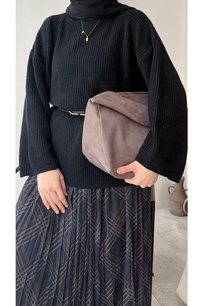 ZAINA BAGG Oven Büyük Boy Süet Omuz Çantası