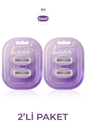 loveincrafts 2’li Paket Luna 5 Bıçaklı Bikini Bölgesi 4 Yedek Tıraş Bıçağı Ba...