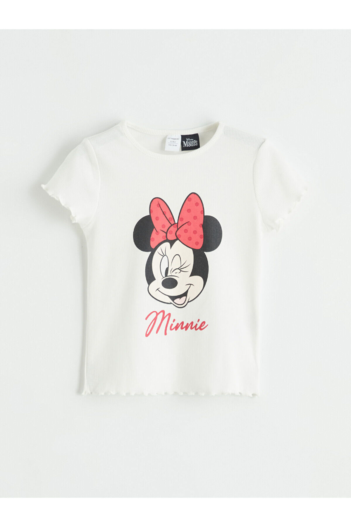 LC Waikiki Nevaa Collection Ekru Minnie Mouse Baskılı Kız Çocuk Tişört ve Tayt fotoğrafı 2 (önizleme)