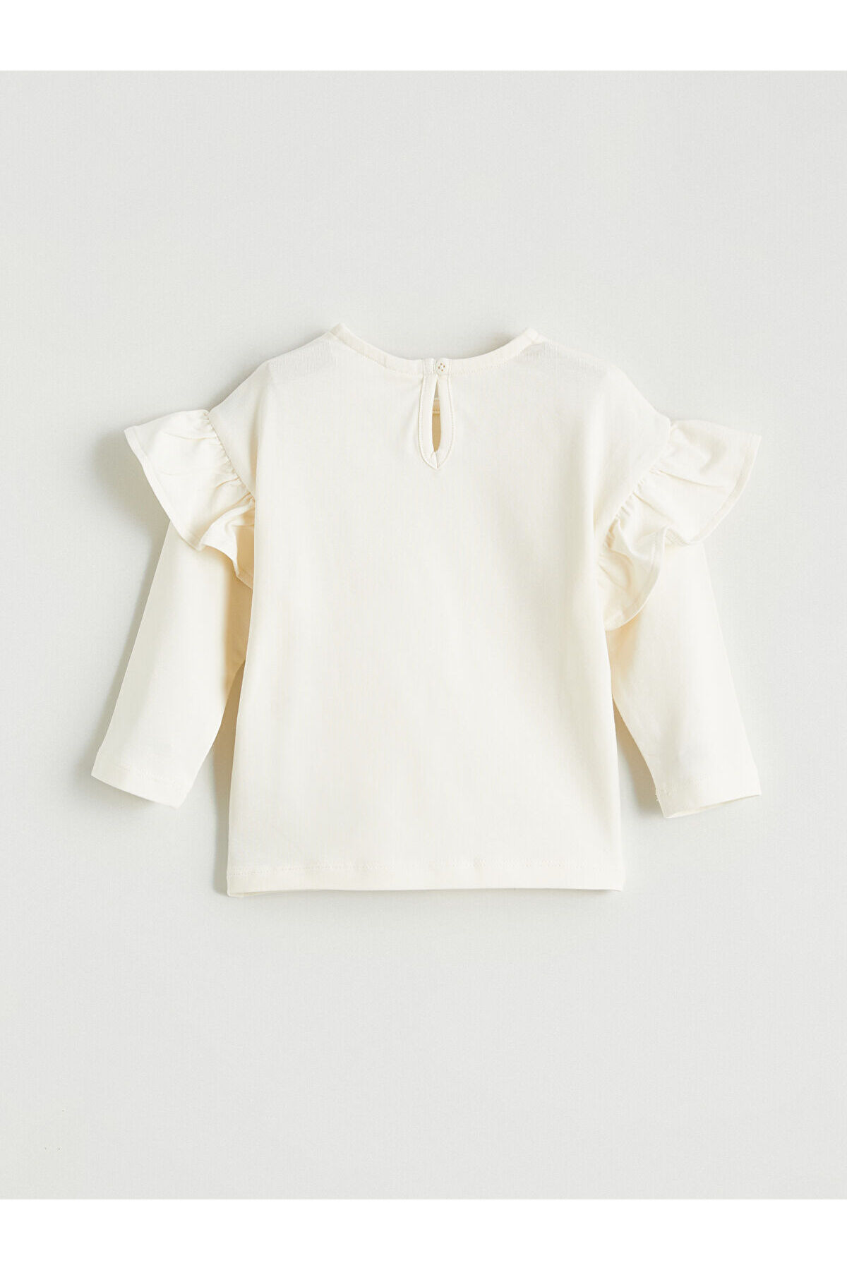 LC Waikiki Nevaa Collection Ekru Çiçek Baskılı Kız Bebek Tişört ve Eşofman Alt Takım fotoğrafı 5 (önizleme)