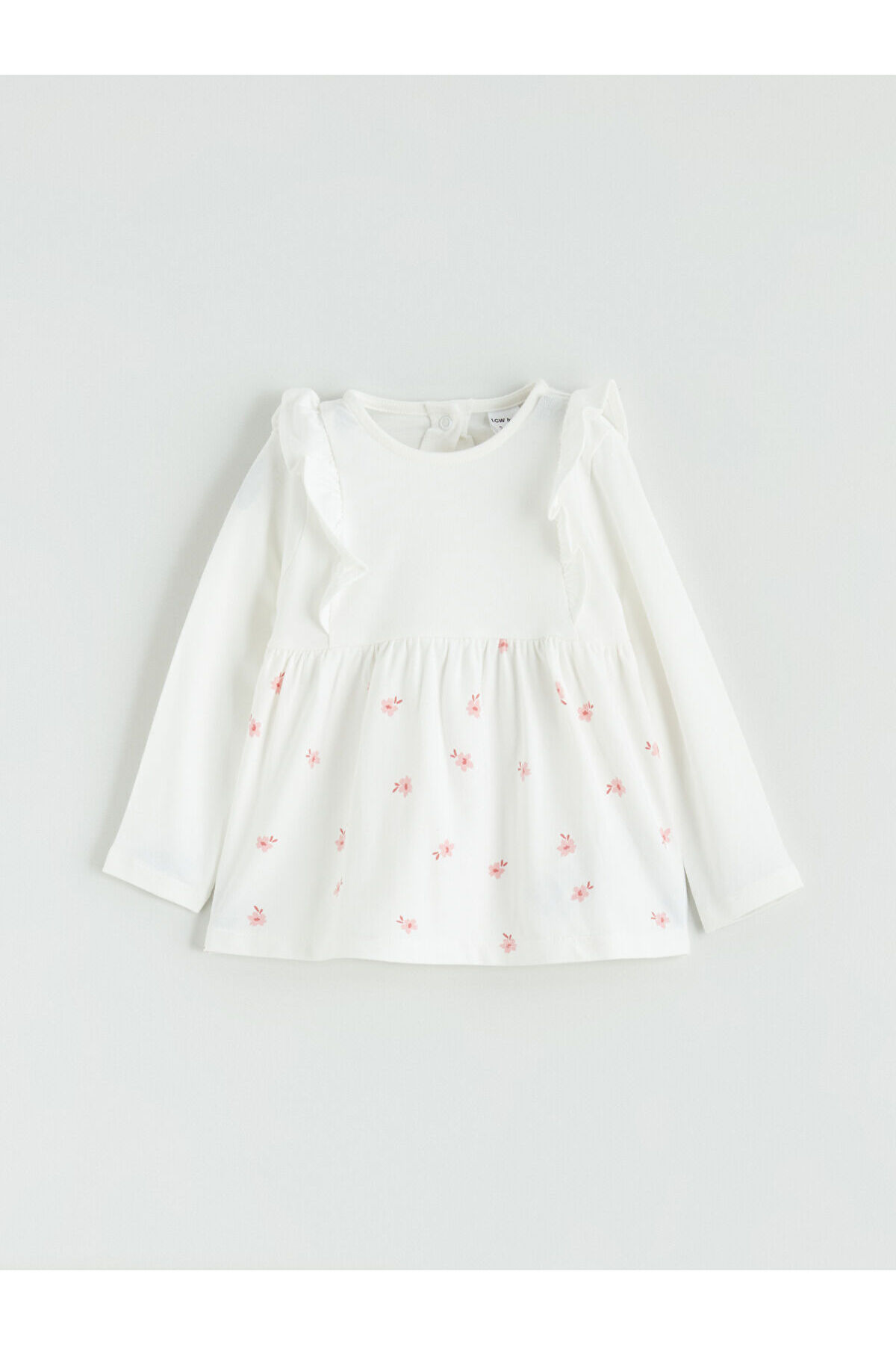 LC Waikiki Nevaa Collection Ekru Çiçekli Kız Bebek Bluz ve Tayt fotoğrafı 3 (önizleme)