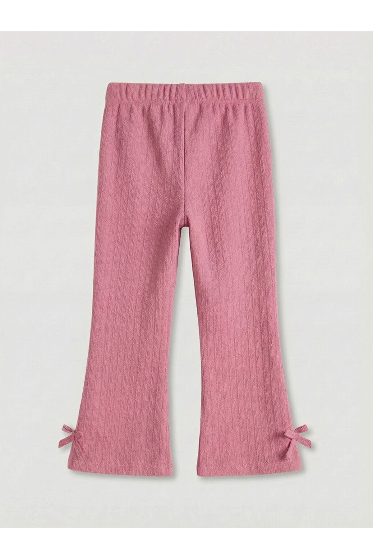 LC Waikiki Elsiva Collection Pembe Simli Fiyonk Detaylı İspanyol Paça Kız Çocuk Tayt fotoğrafı 4 (önizleme)