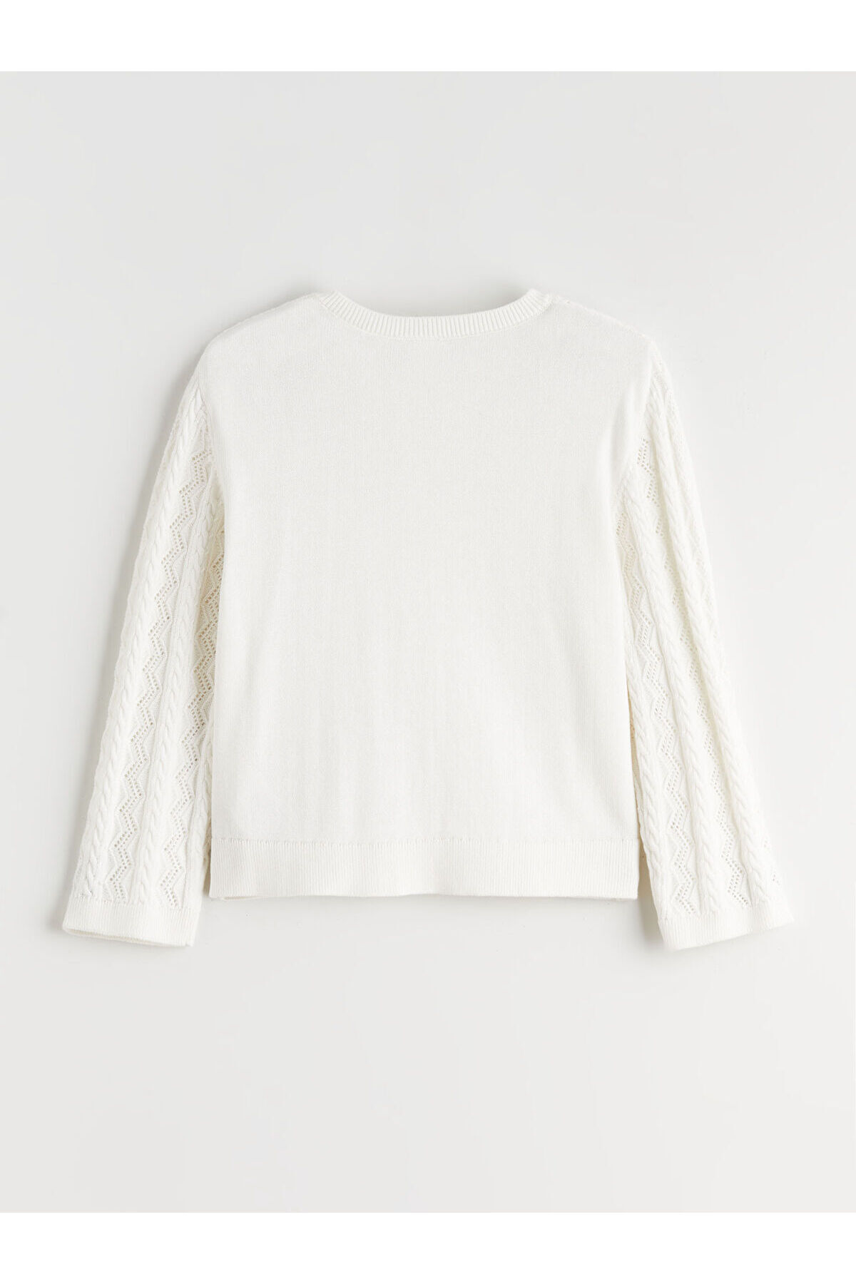 LC Waikiki Ekru Kiraz Nakışlı Kız Çocuk Triko Hırka fotoğrafı 2 (önizleme)