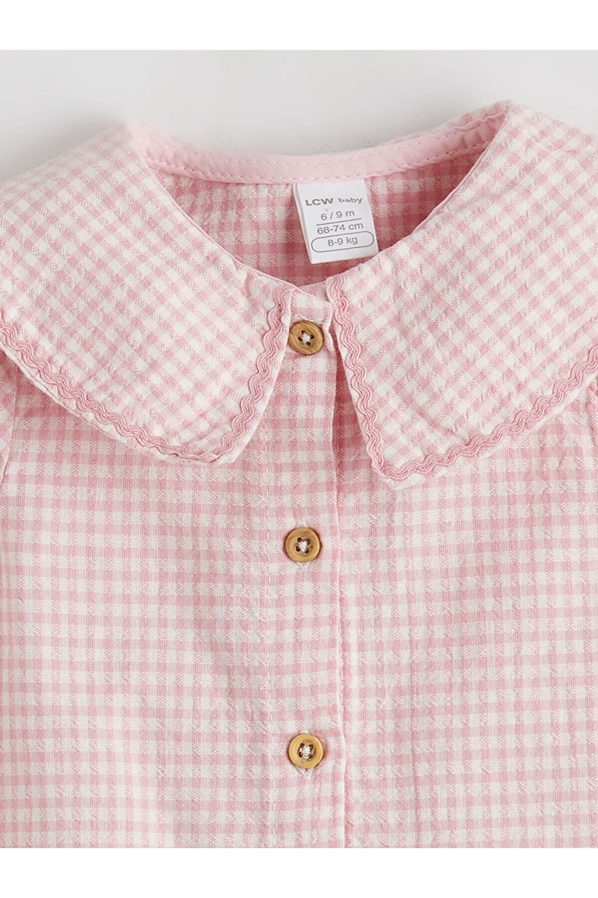 LC Waikiki Elsiva Collection Ekru Bebe Yaka Kız Bebek Gömlek fotoğrafı 4 (önizleme)