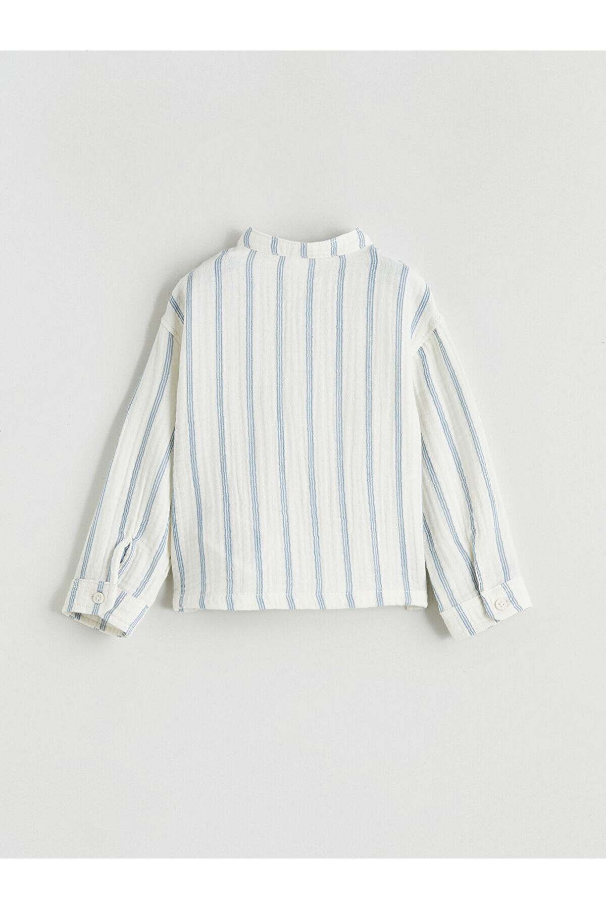 LC Waikiki Elsiva Collection Ekru Hakim Yaka Çizgili Erkek Bebek Gömlek ve Pantolon fotoğrafı 5 (önizleme)