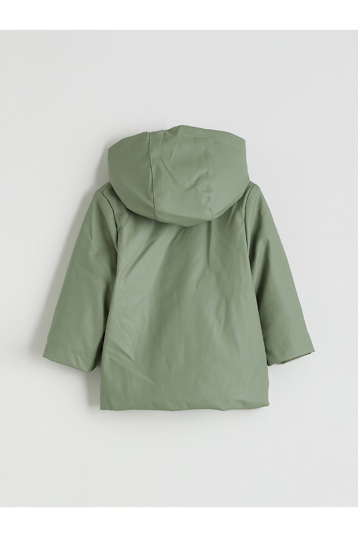 LC Waikiki Haki Kapüşonlu Uzun Kollu Erkek Bebek Yağmurluk fotoğrafı 4 (önizleme)