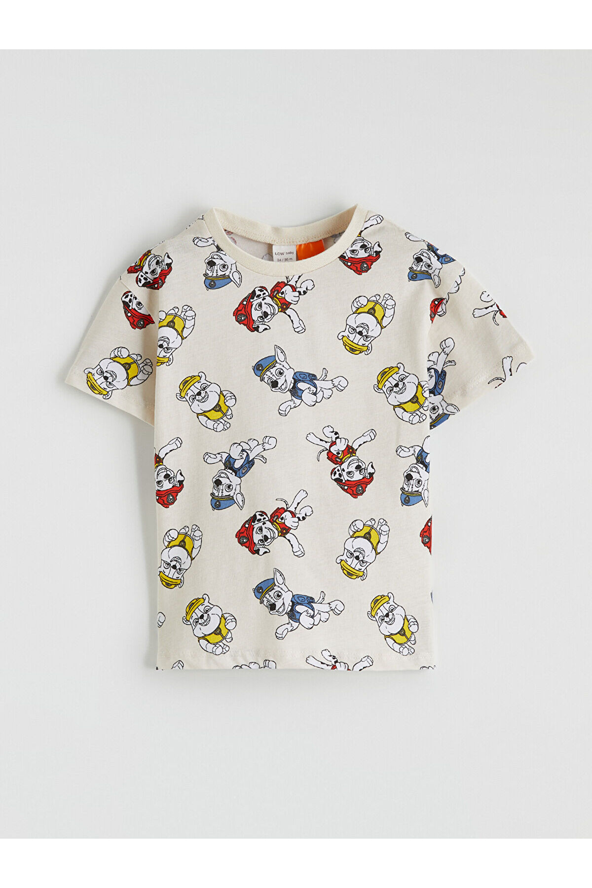 LC Waikiki Nevaa Collection Ekru Paw Patrol Baskılı Erkek Bebek Penye Tişört ve Şort fotoğrafı 3 (önizleme)