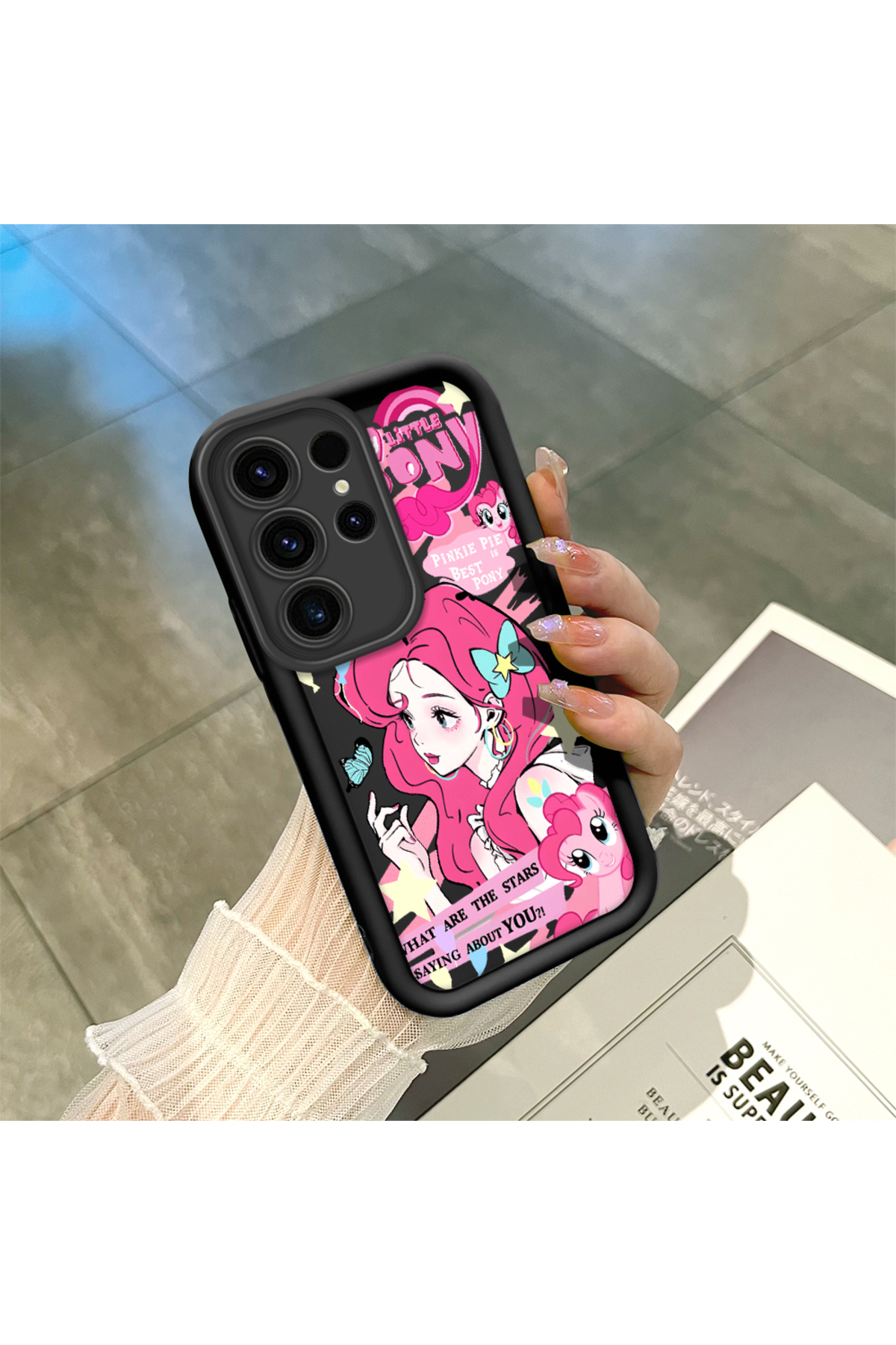 Samsung Galaxy S23 Ultra Compatible Silicone Material Shockproof Black Color Case My Little Pony