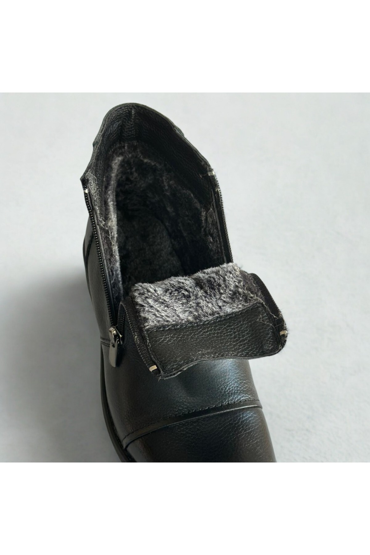 Kardeşler SHOE  Erkek Gerçek Hakiki Deri İçi Kürklü Siyah Ortapedik Günlük Kışlık Bot - Görsel 2