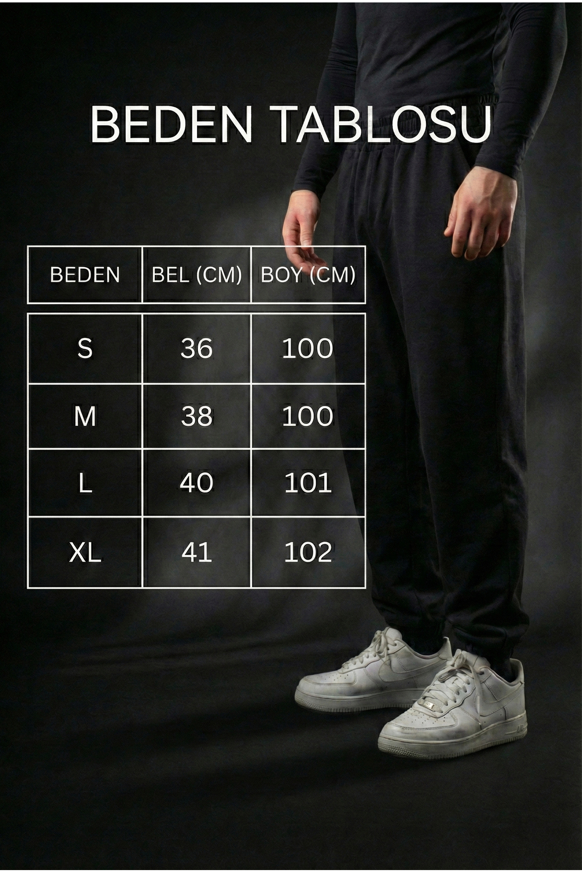 Liber  Fire - Erkek Siyah Eşofman Altı Lastikli Paça Rahat Kesim Cepli Jogger - Görsel 8