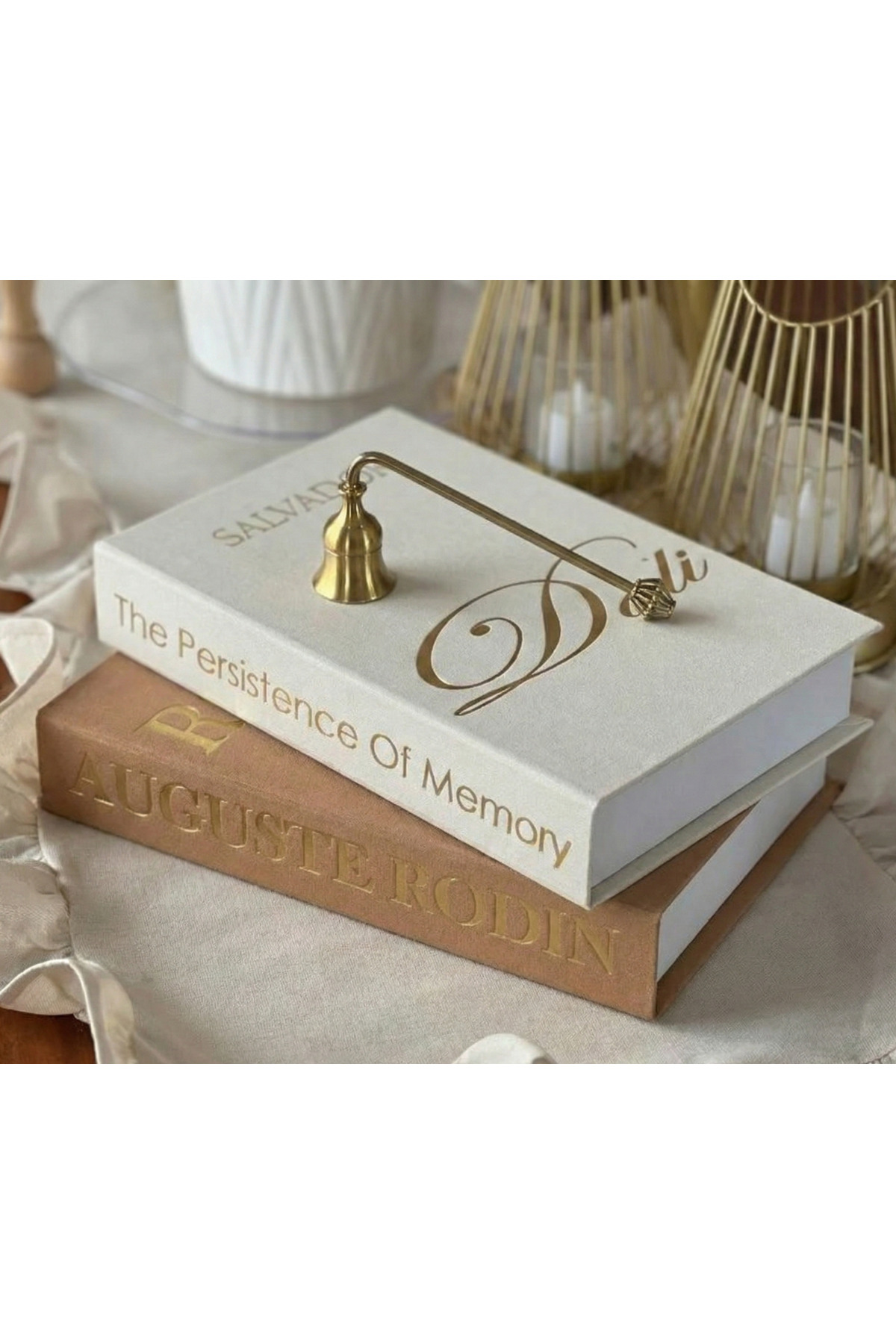 Fabric Decorative Book Box Set of 2 (Dali Rodin)