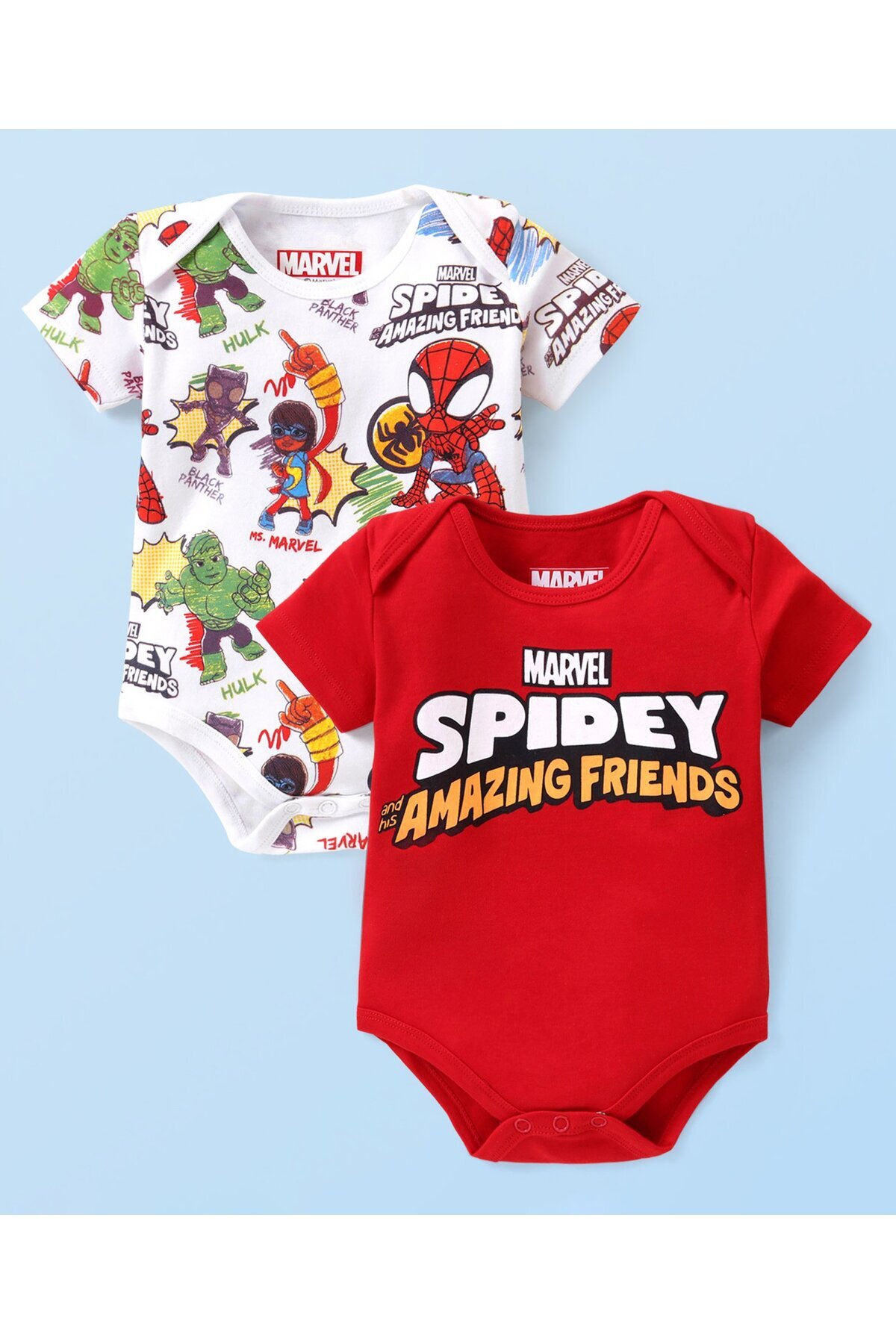 A knitted underwear set with half sleeves decorate...