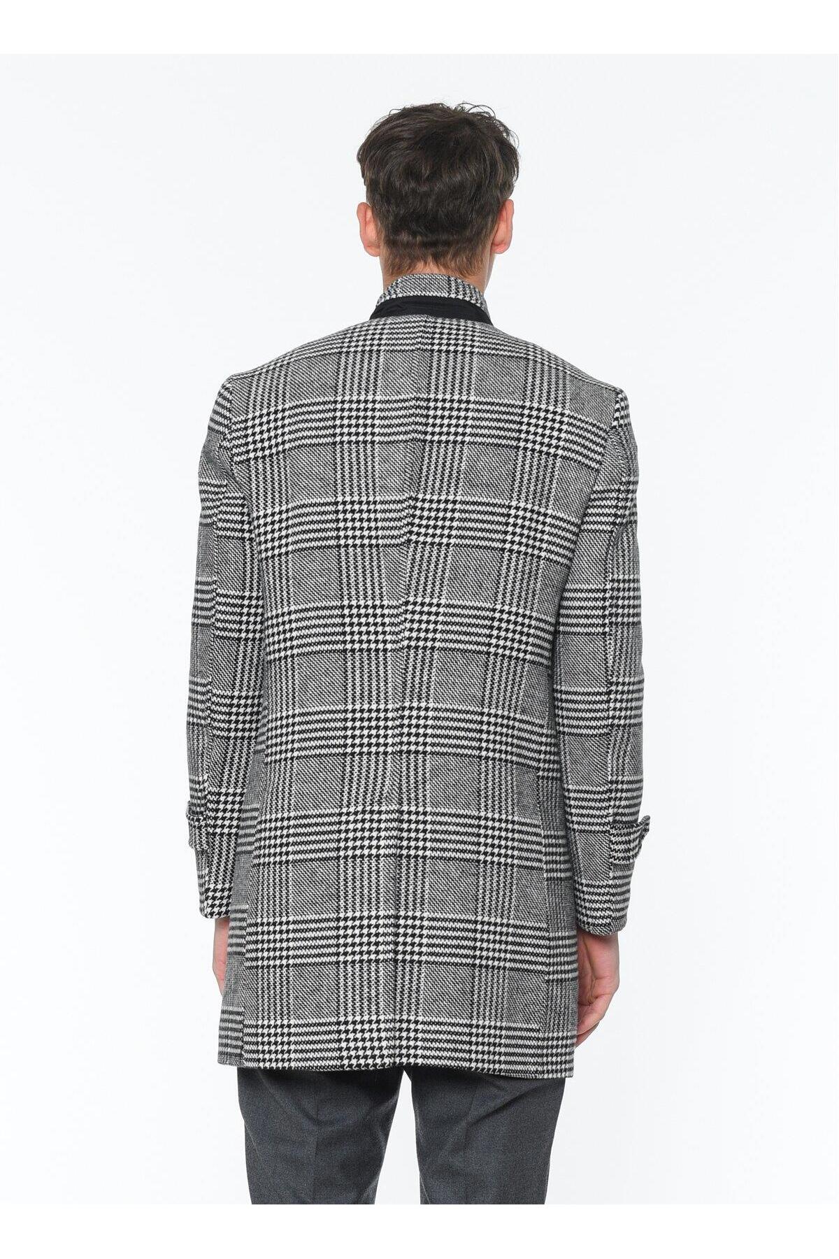 Erkek Palto Kaşe Sıcak Tutan Şık Günlük Klasik Trend Model — رنگارنگ PLT9391 DEWBERRY OVERCOAT — تصویر 3 از 5