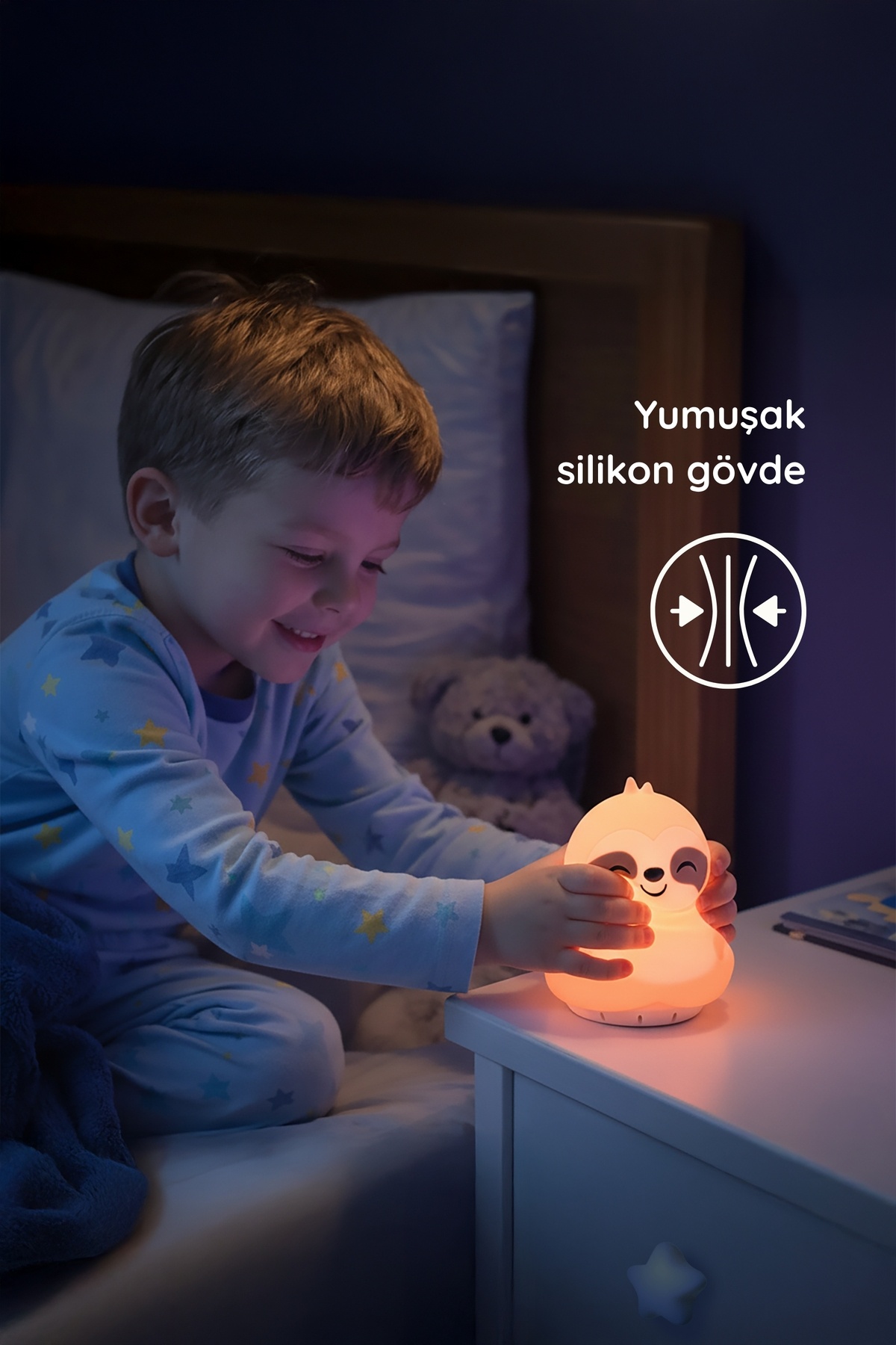 Lumaverse Lunora Beyaz Gürültü Makinesi | Bebek Uyku Cihazı | 7 Ses 9 Renk | Gece Lambası fotoğrafı 7 (önizleme)