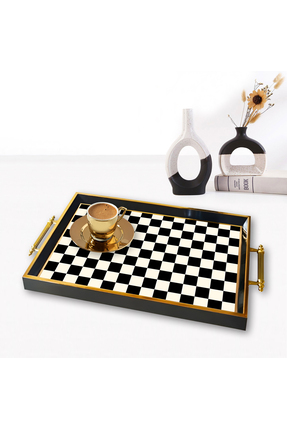 MAYAHOME CONCEPT 49*29CM CAM DESENLİ DEKORATİF TEPSİ TPA9766