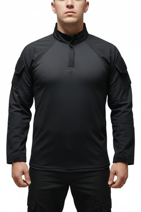 ELMAS TOUCH Siyah Erkek Tactical Kombat Tişört - Likralı Outdoor Avcı Ve Aske...