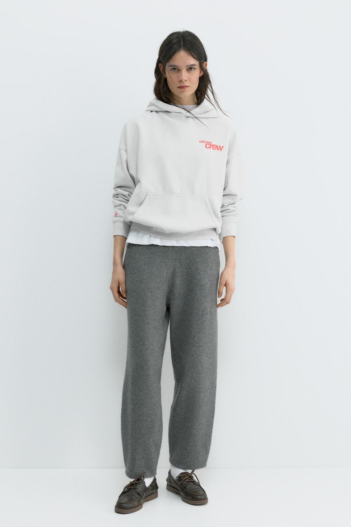 Pull & Bear  Kapüşonlu crew studios sweatshirt - Görsel 3