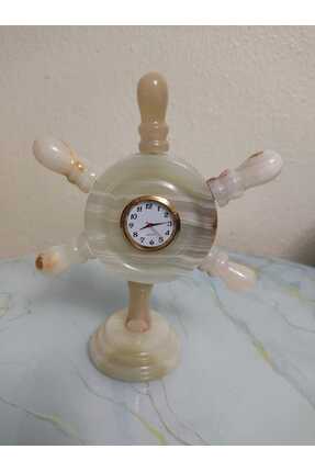 YILMAZ YEŞİL ONXY MERMER DÜMEN MODEL MASA SAATİ