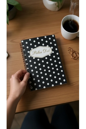 Mas Note A5 Spiralli Çizgisiz Defter 100 Sayfa 50 Yaprak | Dokulu Puantiye Ka...
