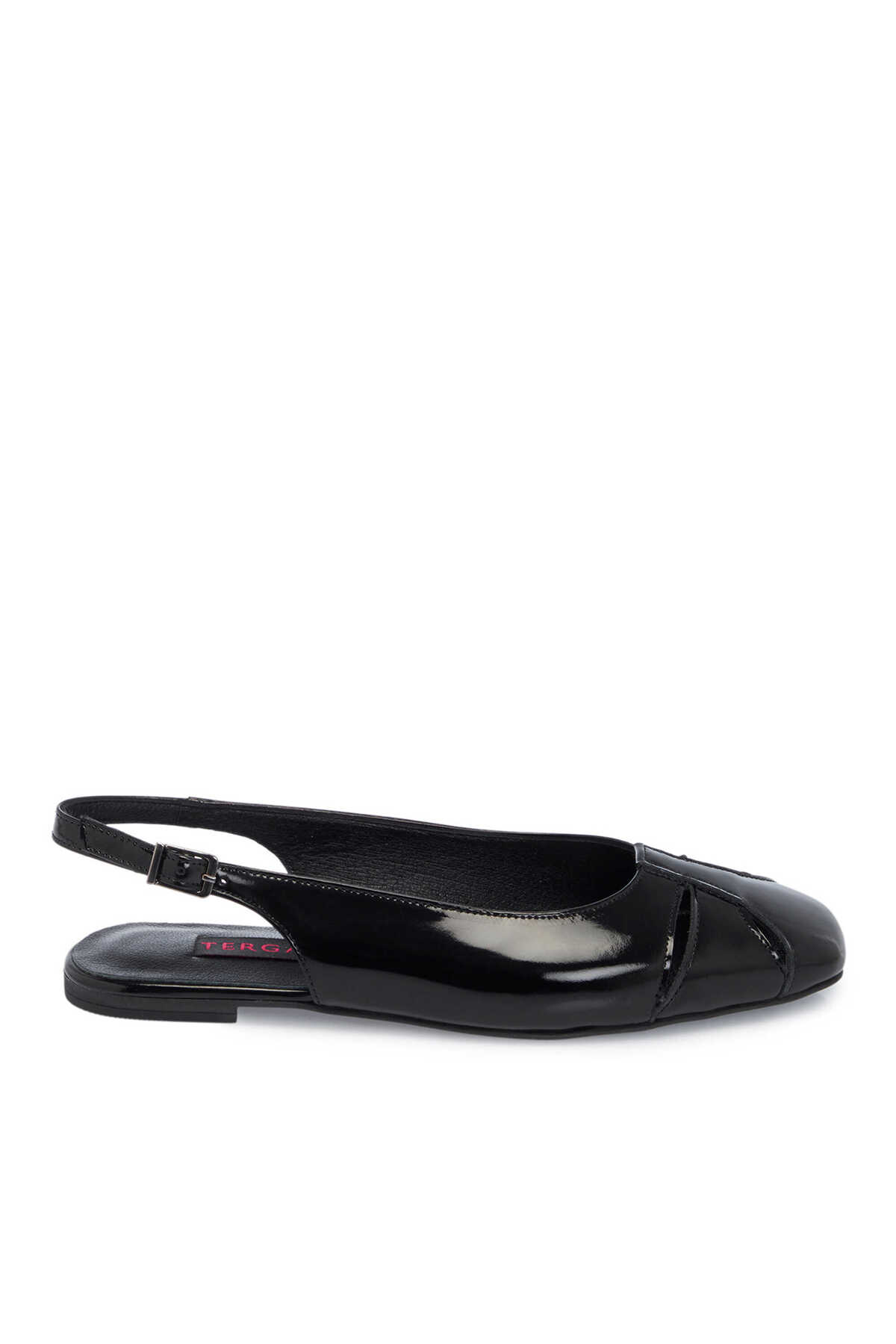 Black Genuine Patterned Leather Women's Flat Shoes-K25Y1AY67911-A07