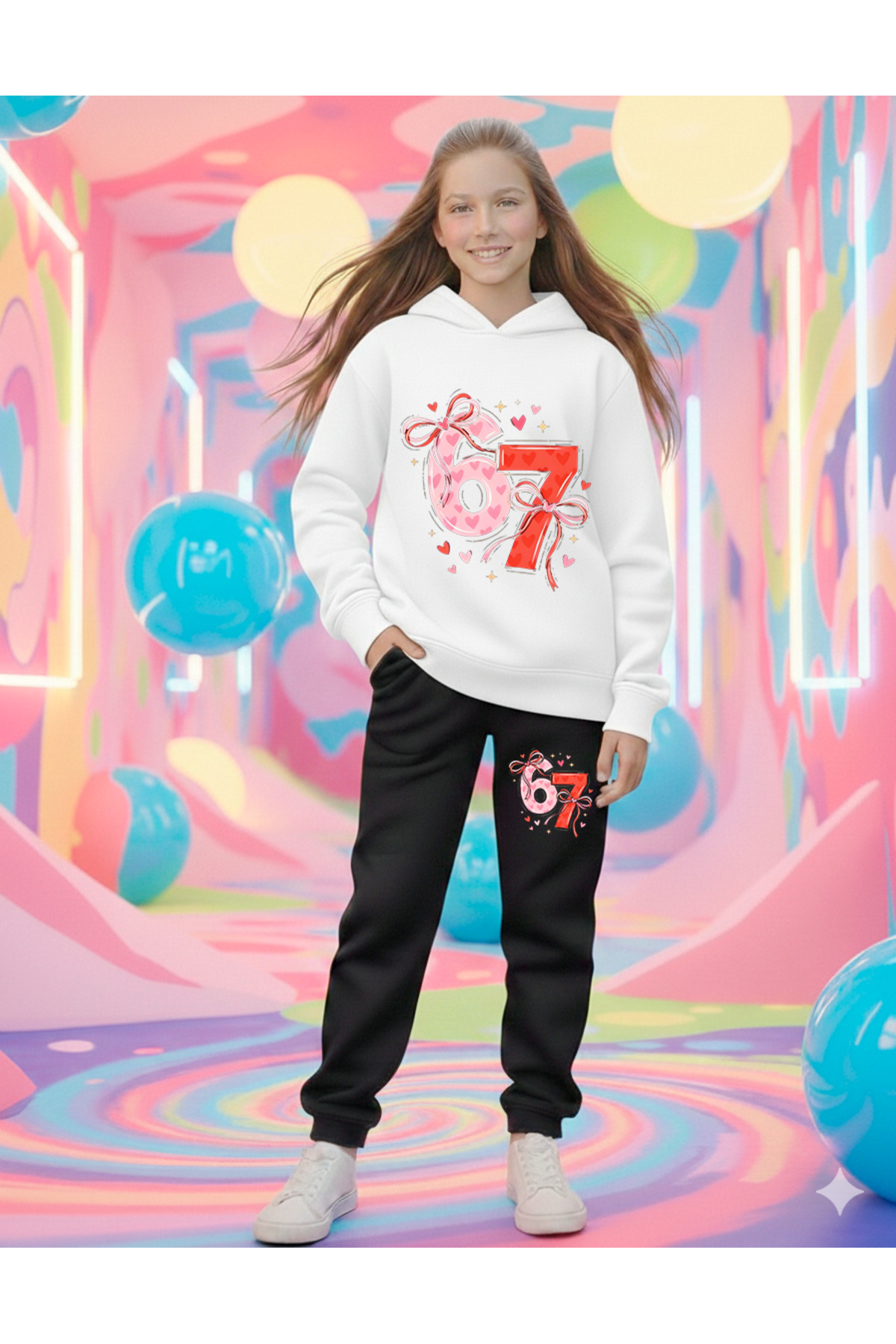 SIX LOVER PRINTED GIRLS TRACKSUIT SET, 67 DESIGNS