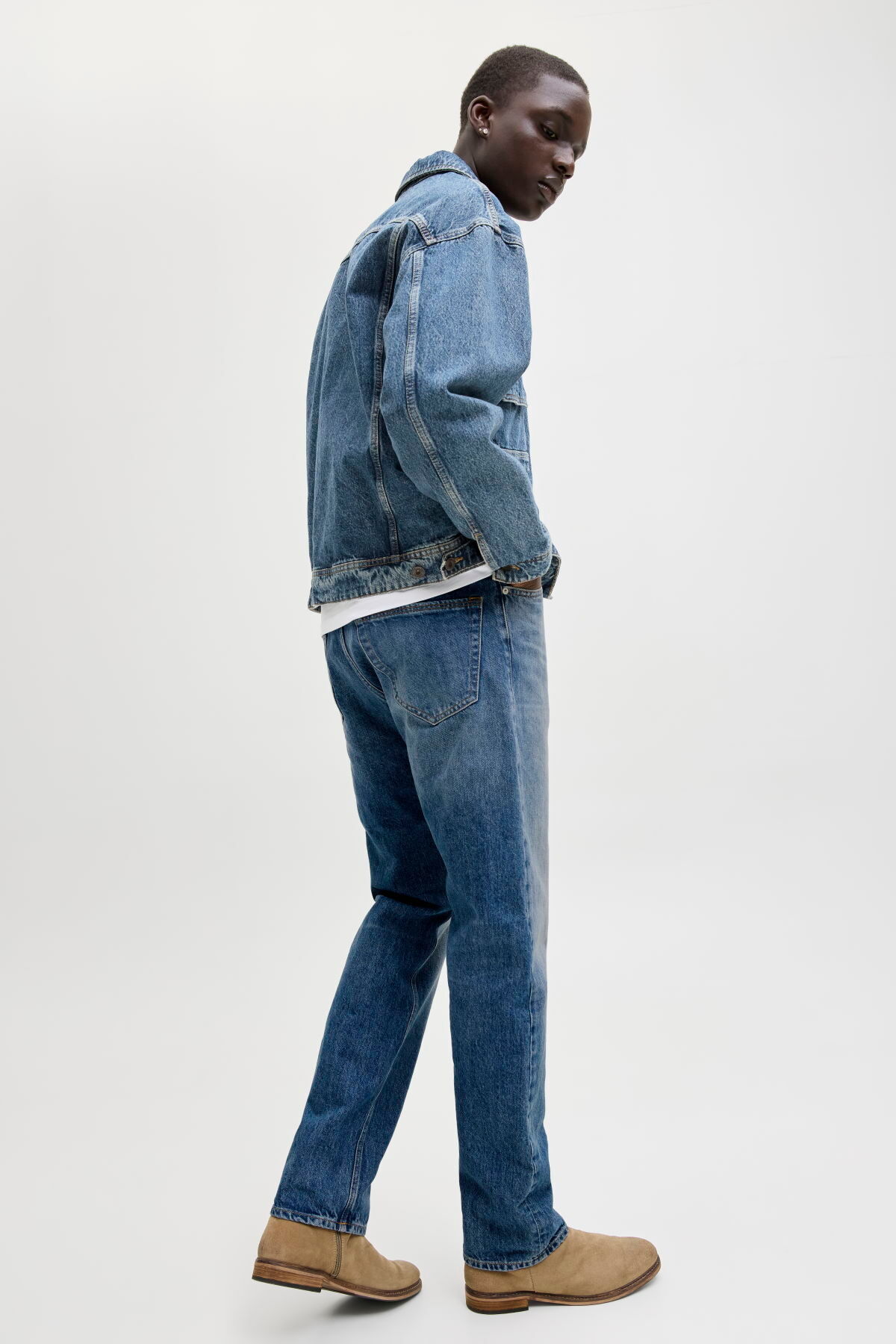 شلوار جین مردانه راسته فاق بلند | جک اند جونز Jack & Jones 12294314 - تصویر 5