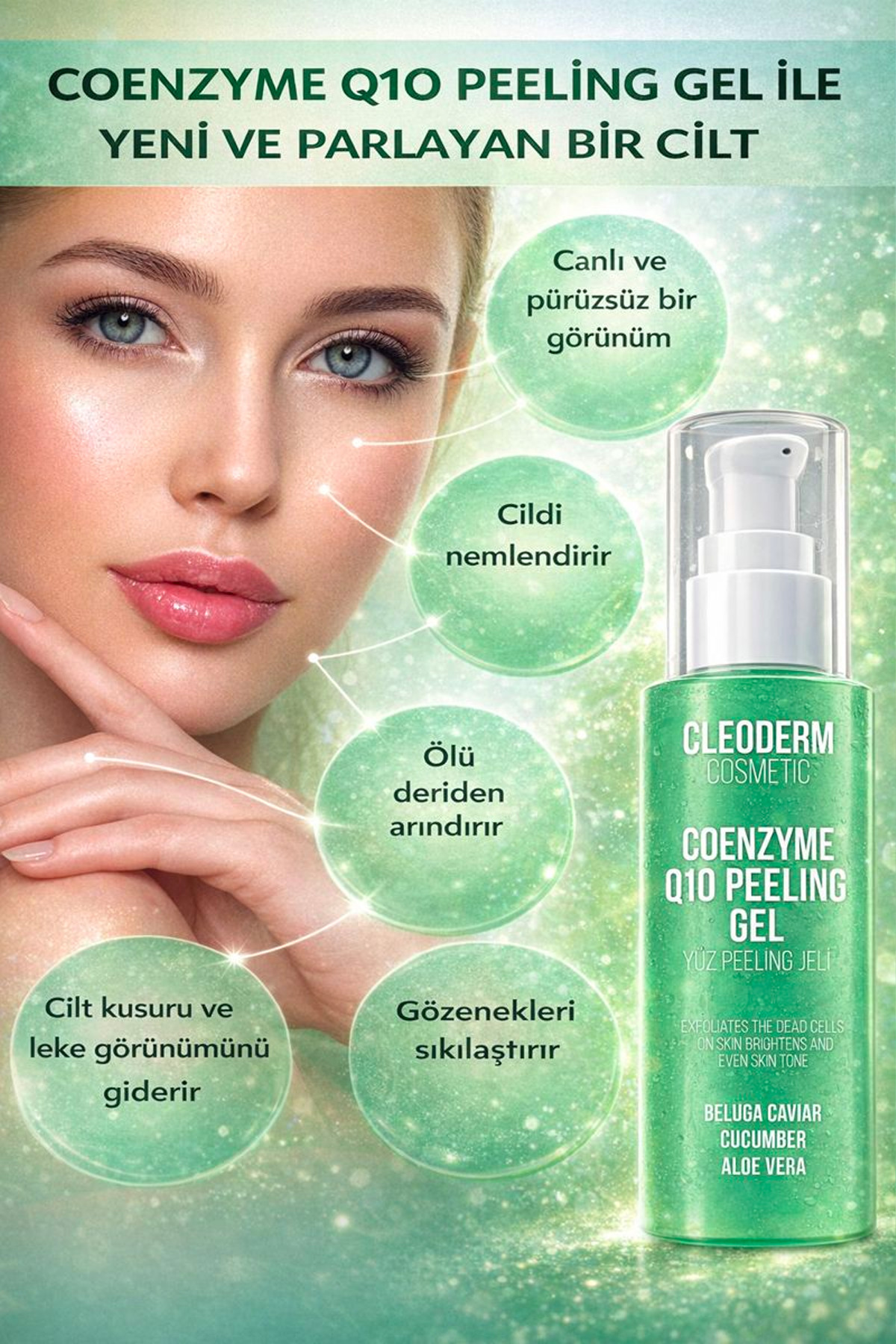 COENZYM Q10 PEELİNG GEL ENZİM PEELİNGBELUCA HAVYAR, ALOE VERA PEELİNG JEL 100ML — 202602 — تصویر 3 از 7