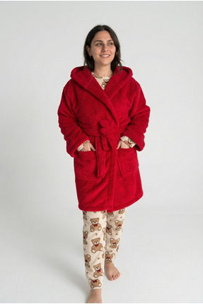 Sevim Kapüşonlu Wellsoft Sabahlık & Peluş Bornoz - Yumuşak, Polar Unisex Saba...
