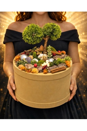 Derin Düşler Özel Tasarım Mini Bahçe Çiçek Ağaç Kapaklı Şık Doğum Günü Anneye...