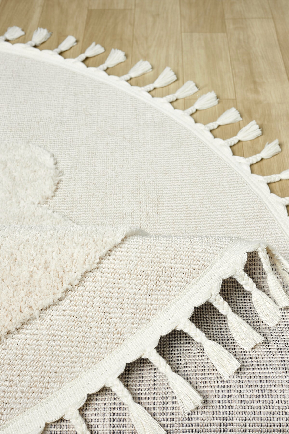 Eliz Home Yuvarlak Daire Dokuma Halı Krem Ayıcıklı Bebek Odası Çocuk Odası Genç Odası Dokuma Halı 24 DAİRE fotoğrafı 4 (önizleme)