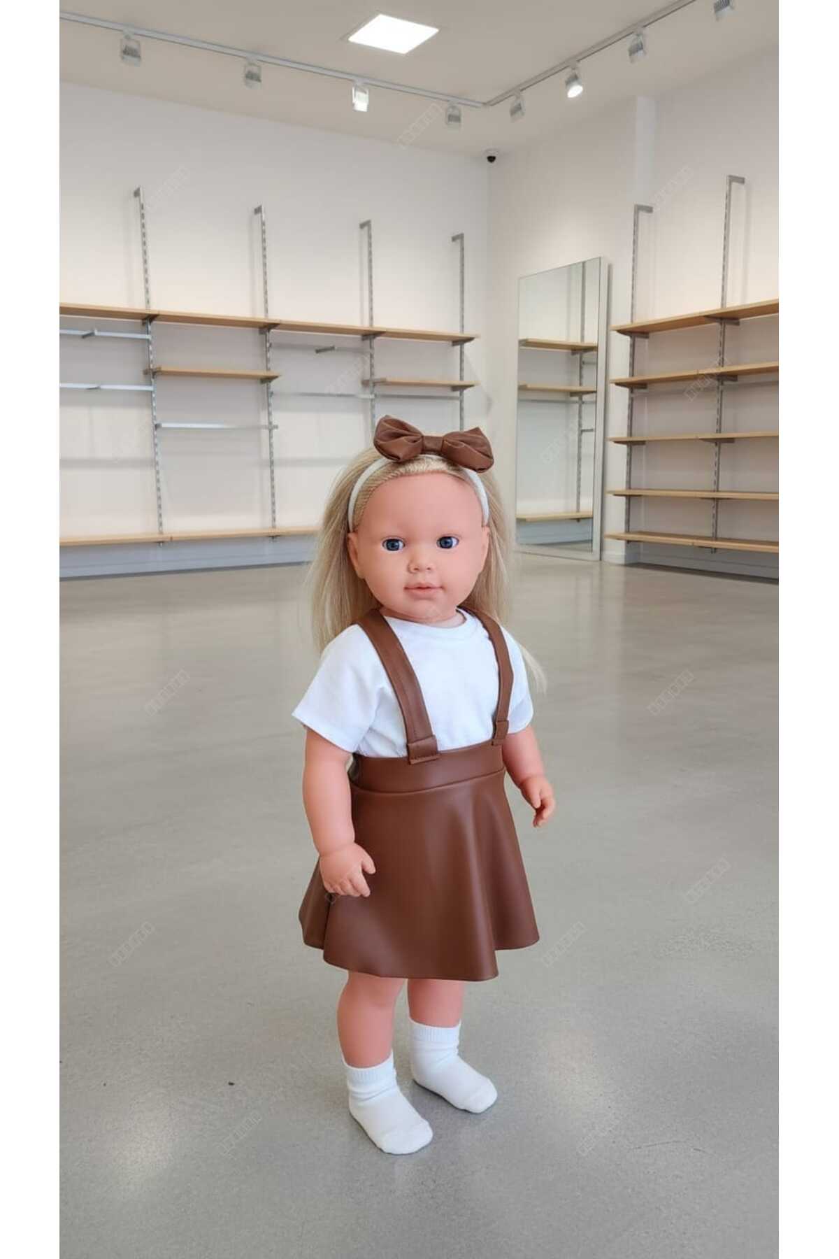 ŞAŞKIN HOUSE SEVİMLİ KONUŞAN SESLİ DERİ JİLELİ BEBEK yastik OYUN VE UYKU ARKADAŞI 65 CM ET BEBEK fotoğrafı 4 (önizleme)