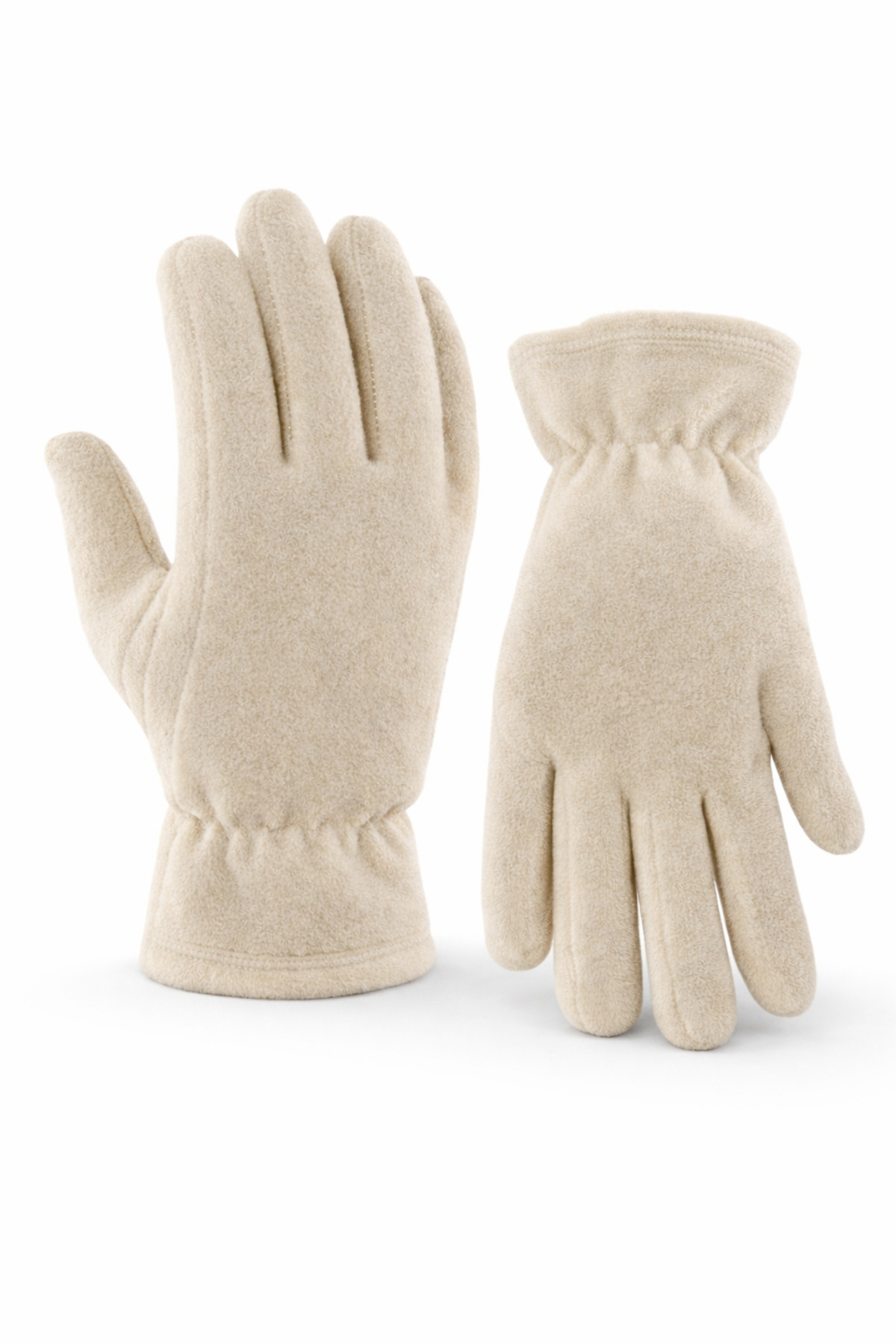 sporthome  Kışlık Ekru Kadın Termal Polar Eldiven Rüzgara Ve Soğuya Ultra Dayanıklı