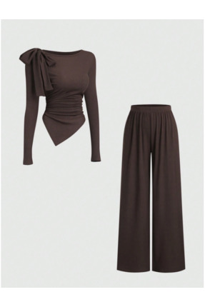 blck & premium Fiyonk Detaylı Takım Ottoman Kumaş Usa Trend - DO9342